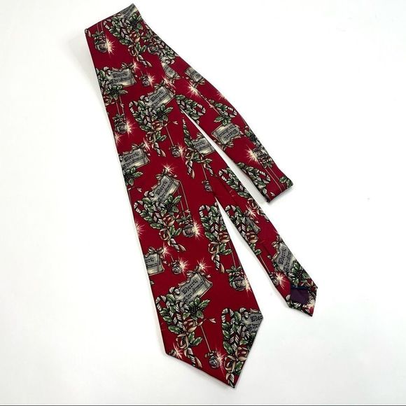 Jos. A. Bank Executive Collection Red Christmas Tie - Picture 1 of 6